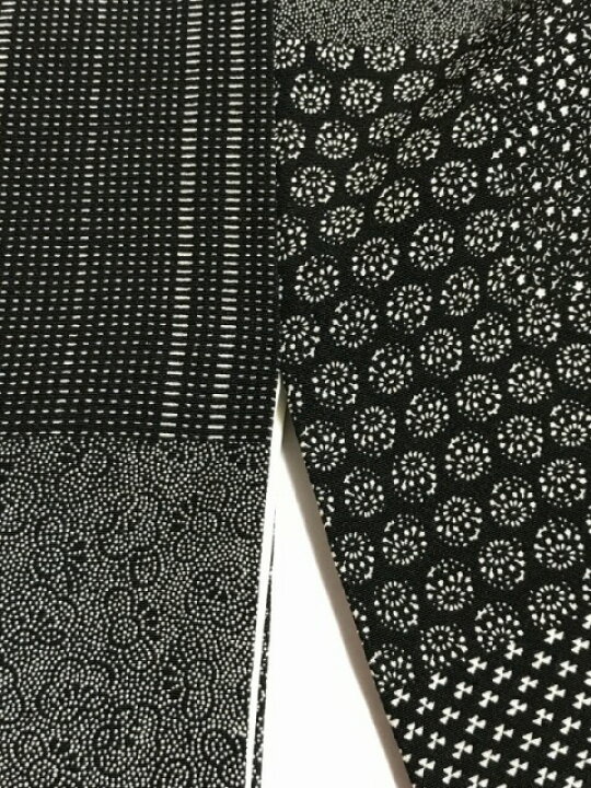 楽天市場】【中古】 付け下げ 正絹 江戸小紋 黒地に色紙模様 裄66cm  
