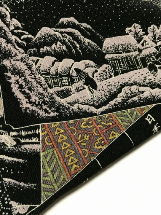楽天市場】【中古】 付け下げ 正絹 江戸小紋 黒地に色紙模様 裄66cm  