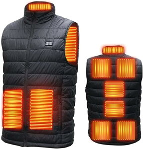 【前後9箇所発熱&3段階独立温度調節】 電熱ベスト ヒーターベスト ヒートベスト 冬 防寒グッズ USB給電式 発熱ベスト 温熱ベスト 加熱ベスト 電熱ウェア 軽量 アウトドア 丸洗い可 男女兼用