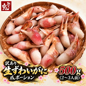 【16時まで当日発送】2個で600円OFF！3個で1,200円OFF！最大3000円OFF！訳あり 生 ずわいがに 爪 ポーション 500g 蟹 カニ かに ずわいがに 楚蟹 ずわい ズワイ かにしゃぶ かに鍋 カニ鍋 蟹鍋 送料無料　SS