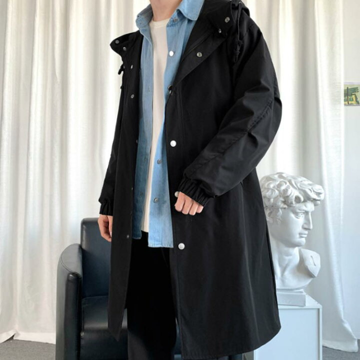楽天市場 S 3xlサイズ メンズコート スプリングコート メンズ トレンチコート 中綿入り ロングコート カジュアル 防風 アウター コート ロング丈 秋冬 冬服 冬物 大きサイズ 男性用 福見る店