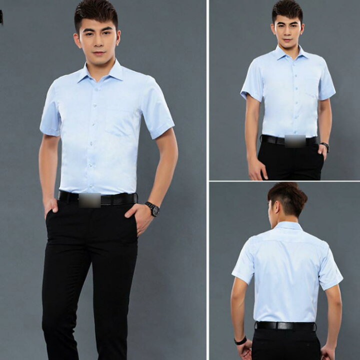 楽天市場 ビジネスシャツ 半袖シャツ シャツ メンズ カジュアルシャツ 半袖 シャツ ワイシャツ Yシャツ ドレスシャツ 出張 ビジネス 紳士 フォーマル 就職活動 福見る店