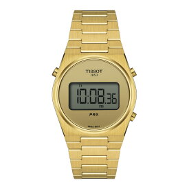 ティソ正規販売店 ユニセックス 腕時計 TISSOT ピーアールエックスDIGITAL35ミリ　クオーツ ゴールド文字盤 ブレスレット　PRX　デジタル　10気圧防水 時計 クォーツ 電池 ウォッチ 防水腕時計 メンズウォッチ ブランド