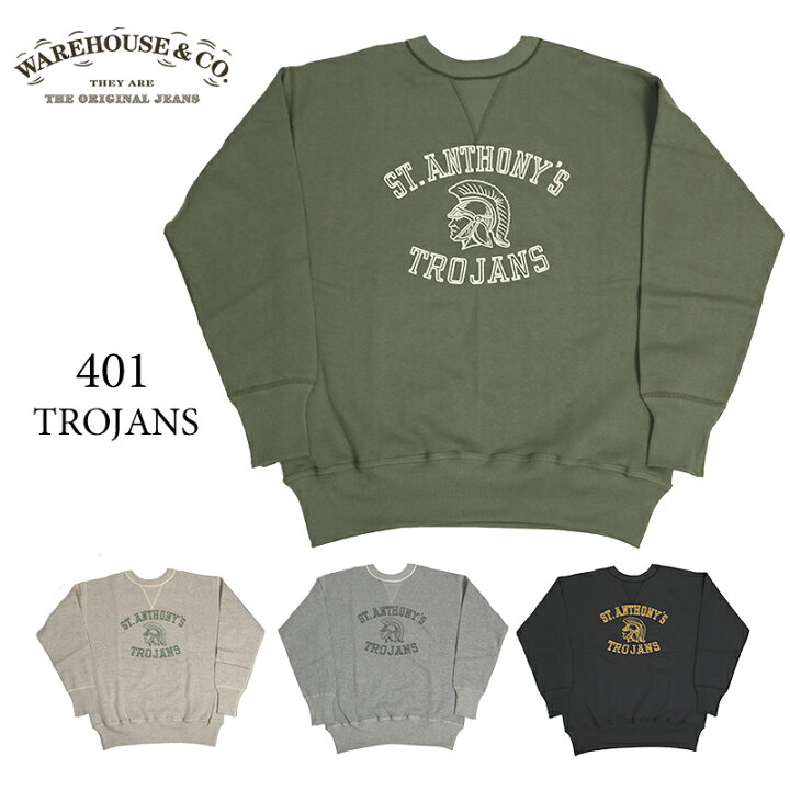 楽天市場】WAREHOUSE/ウェアハウス 401 TROJANS クルーネック 