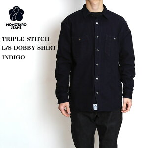 MOMOTARO JEANS/�����Y�W�[���Y TRIPLE STITCH L/S DOBBY SHIRT INDIGO