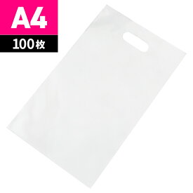 手提げ袋 A4 OPP袋 透明 大量配布用 バッグ エコノミー小判穴 手穴付き スライトパック A-4