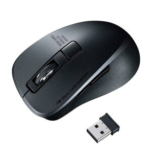 �T�����T�v���C ���C�����X�}�E�X 2.4GHz(USB A) �É� �u���[LED 5�{�^�� 1600dpi(2�i�K�ؑ�) ���^ �u���b�N MA-WBL153BK