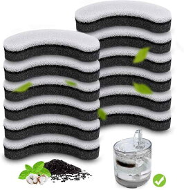 ペット自動給水器 フィルター 12枚入 NPET 交換用フィルター WF050TP/ WF100/WF210 猫 水飲み器 活性炭フィルター イオン交換樹脂 多重濾過 軟水化 安全 清潔