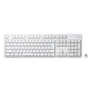 �G���R�� USB-A �L�[�{�[�h ���C�����X (���V�[�o�[�t��) �����u���� �t���L�[�{�[�h �z���C�g TK-FDM106TXWH