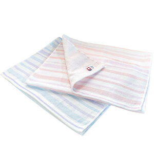 今治(Imabari) タオル 認定 ガーゼパイル フェイスタオル 2色セット パルフェ ガーゼタオル 日本製 綿100% 33×80cm ピンク ブルー