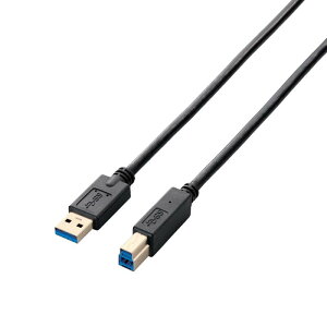 �G���R�� USB�P�[�u�� �yB�z USB3.0 (USB A �I�X to USB B �I�X) RoHS�w�ߏ��� 2m �u���b�N USB3-AB20BK/RS