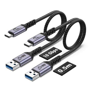 50 cm USB C�f�[�^�P�[�u��10 Gbps 2�{�ASUMPK USB 3.1�P�[�u���^�C�vC 3 A�}���[�d�f�[�^�`�����̓T���X��Galaxy S 21 S 10 S 9 Note 20�ƌ݊���������A�[�d��