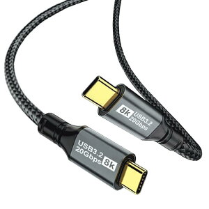 Type-C P[u 3M USB-C to USB-C [d yPDΉ 100W}[d/ USB 3.2 Gen2*2W 20Gbpsf[^]z8K/60Hzfo ϋv iC҂ (3m)