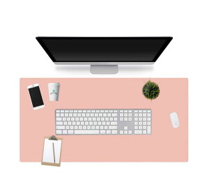 NOEINA オフィス用品 PUレザー デスクマット マウスマット PC机 学習机 パソコンマット ノートパソコンマット 大型 多機能 防水 耐久性 ピンク 120×60cm