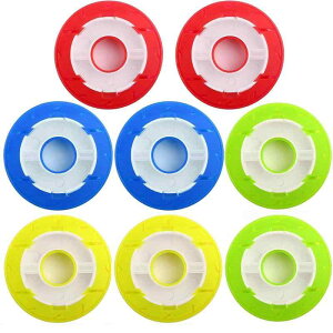 DFsucces 仕掛け巻き スプール シリコン 釣りライン巻 釣り糸ボビン 釣り糸保護収納、釣り糸スプール収納に最適 (6cm, 8枚セット)