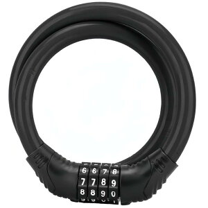 自転車 鍵 ワイヤーロック キー付きダイヤルロック 長さ 600 mm 直径 10.04 mm 4 桁のマイセット変更可能ダイヤルコード 盗難防止 (シングルロック)