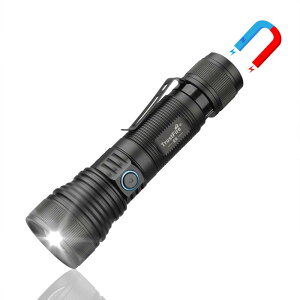 TrustFire E6 懐中電灯 高輝度 1500ルーメン ズーム機能 EDC懐中電灯 ledライト フラッシュライト 5段階切替 磁気テール 充放電可能 大容量バッテリー 照射距離550M 新型 耐衝撃 防災 停電対策 緊急