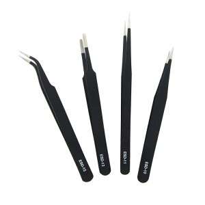 YFFSFDC プラモデル 模型 工具 精密 ピンセット 4種類 使い分け可能 プラスチックモデル/DIY/手芸/ネイル/電子工作などにも使用可能