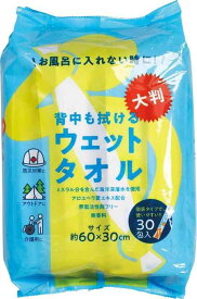 コジット 防災・災害時・介護・アウトドアに　COGIT防災　背中も拭ける大判ウェットタオル 個包装 30包入