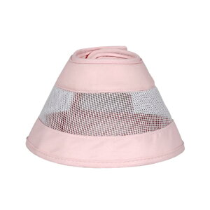 WDPAWS やわらか メッシュエリザベスカラー 犬 猫 用 3サイズ 軽量タイプ マジックテープ式 術後傷口保護 傷舐め防止 引っ掻き防止 ペットエリザベスカラー (M ピンク)
