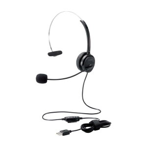 �G���R��(ELECOM) �w�b�h�Z�b�g USB �I�[�o�[�w�b�h �L�� �Ў� 30mm�h���C�o �u���b�N HS-HP29UBK