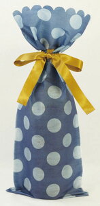 (お徳用)ワイン用ラッピング ワイン用不織布巾着袋ネイビー 100枚入り サイズW160×H400mm