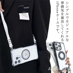 �X�}�z�P�[�X iPhone15 �ϏՌ� 15Pro iPhone12 iPhone13 iPhone11 �N���A�P�[�X iPhone15 ���� �V�����_�[�X�g���b�v MagSafe�Ή� iPhone14 15Plus 15Pro 13Pro ���C�����X�[�d 15ProMax