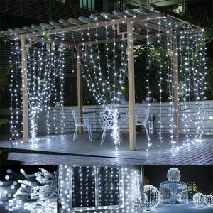 LED�C���~�l�[�V�������C�g �J�[�e�����C�g 6m*3m 600�� �C���e���A���C�g �N���X�}�X���� �h�� ���O 8�_���p�^�[��