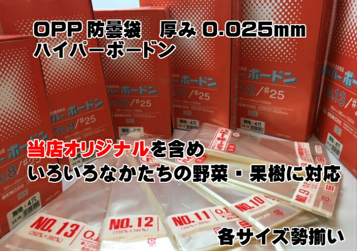 楽天市場】OPP ハイパーボードン #25 NO.9 【4穴】 0.025×150×300mm 【1000枚】 信和 プラマークなし (領収書対応可能)防曇袋 野菜袋 出荷袋 OPP ボードン 厚手 枝豆 ピーマン 人参 きゅうり さつまいも じゃがいも 9 0.025 150×300 4H : ふくろや楽天市場店 楽天市場】OPP ハイパーボードン #25 NO.9 【4穴】 0.025×150×300mm 【1000枚】 信和 プラマークなし (領収書対応可能)防曇袋 野菜袋 出荷袋 OPP ボードン 厚手 枝豆 ピーマン 人参 きゅうり さつまいも じゃがいも 9 0.025 150×300 4H : ふくろや楽天市場店