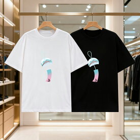 美しい花の枝のガラス風鈴 メンズ レディース ブラック 黒 ホワイト 白 トップスカジュアル シンプル Tシャツ 半袖
