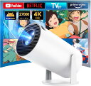 プロジェクター 家庭用 2026年最新進化・Android TV搭載・270°回転 天井投影 フルHD プロジェクター 小型 Wi-Fi 自動…