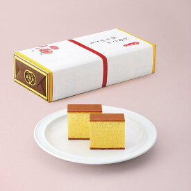 カステラ本家 福砂屋 カステラ 小切れ0.6号 2本入 母の日掛け紙 手提げ袋付き