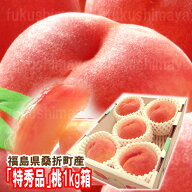 桃 特秀品桃 1kg箱 3〜5玉入 献上桃の郷 桑折町産 送料無料 2026年 予約 福島 桃 もも　モモ 御中元 お中…