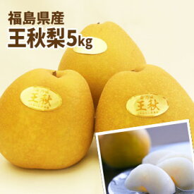 王秋 梨 なし 約5kg（6〜12玉入）【発送時期：12月上旬頃〜3月下旬頃まで予定】 福島 かやば 萱場 大玉 フルーツ 果物 ギフト プレゼント 贈答 送料無料 御祝 内祝 手土産 お取り寄せ グルメ 御歳暮 お歳暮 年末 年始