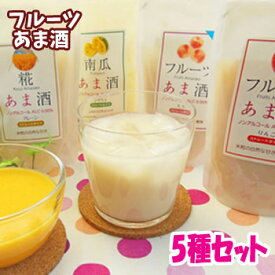 【送料無料】あま酒 セット（5袋入） もも りんご ブルーベリー レモン プレーン 甘酒 詰合せ 糀 麹 ※お盆期間以降の発送