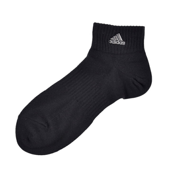 靴下 ソックス メンズ ブランド adidas アディダス 3足組 セット お得 まとめ買い 強ソク 破れにくい 消臭加工 無地 刺繍 ショート スニーカー ショートソックス スニーカーソックス 24-26cm 26-28cm 28-30cm 06034w スポーツ福助 公式 福助 アディダス3足セット 滑り止め 5本指ソックス 25〜27cm 福助