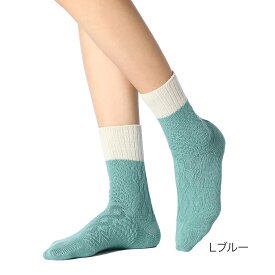 靴下 レディース fukuske 5サイズ対応 リンクス クルー丈 ソックス 3263-441 21ー25cm フクスケ 福助 公式