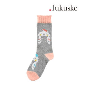 靴下 レディース . fukuske オカメインコ モコモコ ルームソックス クルー丈 2230-601 婦人 女性 fukuske フクスケ福助 公式