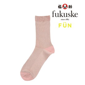 靴下 レディース fukuske FUN (フクスケファン) OKINIIRO Sheer Veil リブ クルー丈 3162-83l婦人 女性 フクスケ fukuske福助 公式