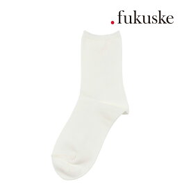 靴下 レディース . fukuske (ドットフクスケ) 平無地 クルー丈 00s3j011婦人 女性 フクスケ fukuske福助 公式
