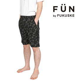 fukuske(フクスケ) ： 迷彩柄 ハーフパンツ ステテコ 麻混(RM9P0001) 紳士 男性 メンズ インナー 肌着 下着 フクスケ fukuske 福助 公式