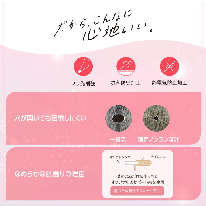 楽天市場】福助 満足 ストッキング パンティストッキング マチ付き ・ブラックM 25ブラックS×110 ・ピンクS×30ピンクM×10