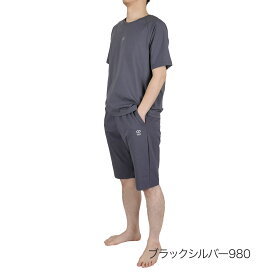 【31%OFF！】【福助公式】コラントッテ アクティブ ルームウェア 上下セット パジャマ 夏用 血行促進 ラグラン半袖 ハーフパンツ ストレッチメッシュ ウエストシャーリング 男性 メンズ 女性 レディース フクスケ fukuske ふくすけ 福助 (調節ひも有) Colantotte：ACTIVE