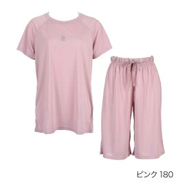 Flow Relaxing(フローリラクシング) ルームウェア レディース 上下セット 無地 ワンポイント 半袖 ハーフパンツ 天竺編み パジャマ (HRT-7021) ソーシャルギフト 出産祝い ママ向け