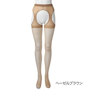 【福助公式】福助 パンティ部レス ストッキング むれにくい 穴あきパンティ部オープン パンスト 通気性 レディース フクスケ fukuske ふくすけ 開放感 日焼け対策 サスペンダータイプ