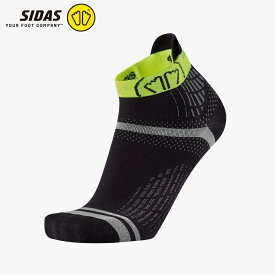 シダス SIDAS ソックス ラン・フィール ブラック×イエロー 3214153 軽量 靴下 ランニング ジョギング サポート フィット メール便送料無料