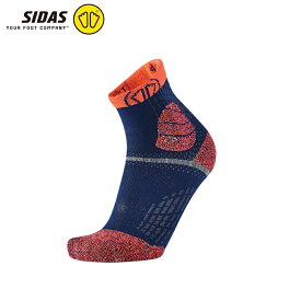 シダス SIDAS ソックス トレイル・プロテクト ブルー×オレンジ 3214161 靴下 トレイル ランニング トレラン サポート フィット メール便送料無料