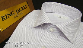 【 RING JACKET / リングジャケット 】ワイドカラー ドレスシャツ ( 03S81V ) ( メンズ/長袖/ring シャツ/ビジネス/日本製/Yシャツ /ring jacket)
