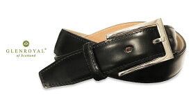 【日本正規輸入代理店商品+メーカー3ヶ月保証あり】GLENROYAL / グレンロイヤル ベルト●DRESSY CALF BELT WITH STITCH ( ステッチ入 ) NERO/ブラック 06-5460-NERO ベルト/ドレッシーカーフレザーベルト/メンズ/革製