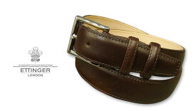 [ETTINGER社公認正規販売店]ETTINGER / エッティンガー ●ベルト [ 幅広タイプ ] ET571 / DK.BROWN3.5cmBELTスムースレザー・スクエアバックル